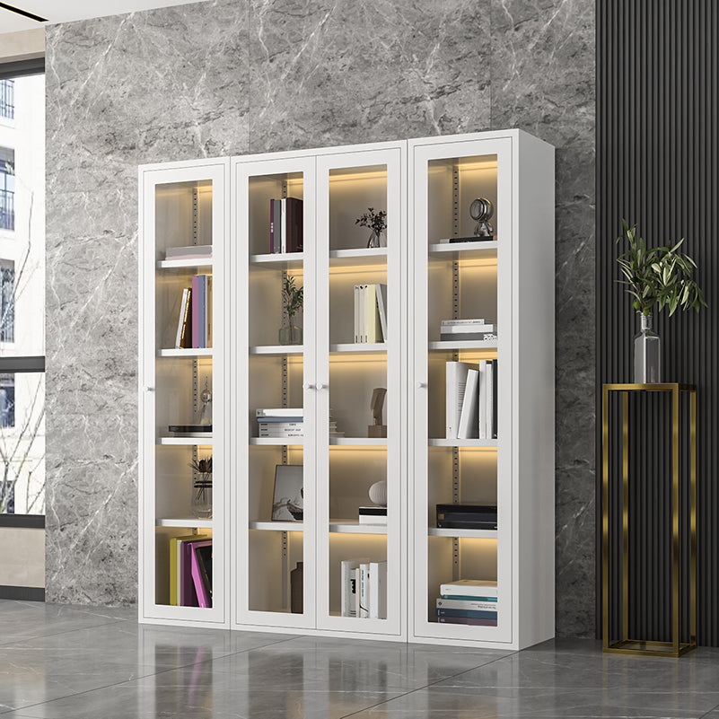 Modern Closed Back Vertical Bookshelf Metal Bookcase for Office