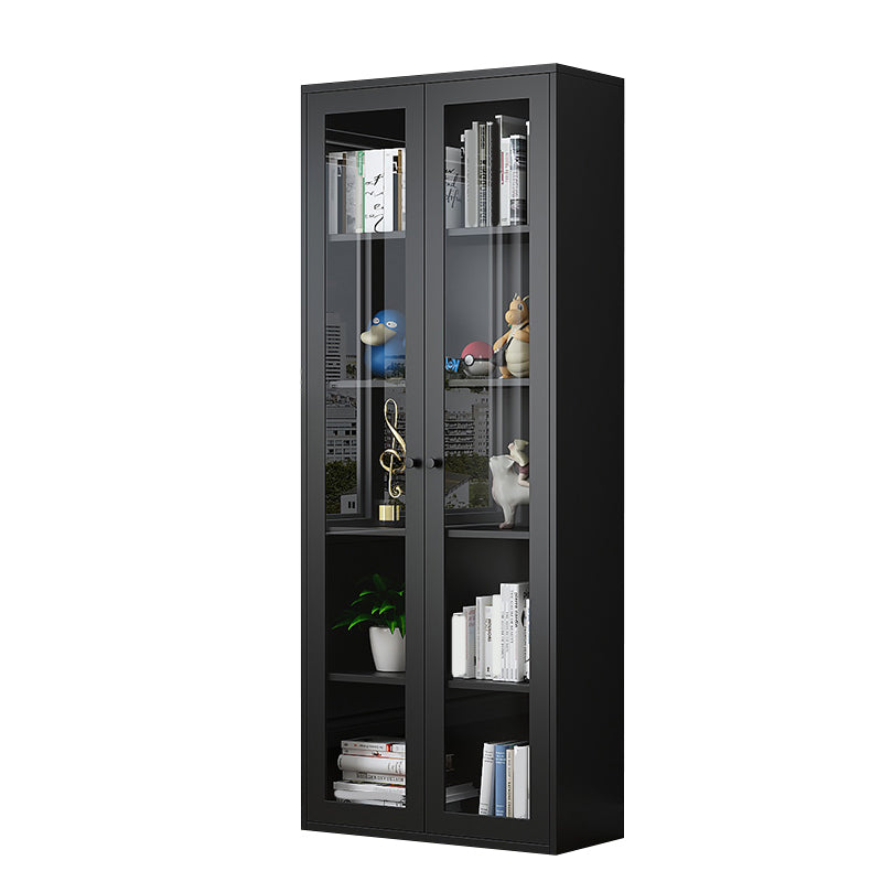Modern Closed Back Vertical Bookshelf Metal Bookcase for Office
