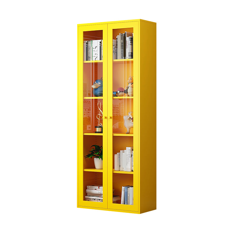 Modern Closed Back Vertical Bookshelf Metal Bookcase for Office