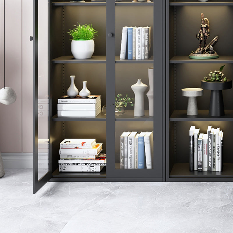 Modern Closed Back Vertical Bookshelf Metal Bookcase for Office