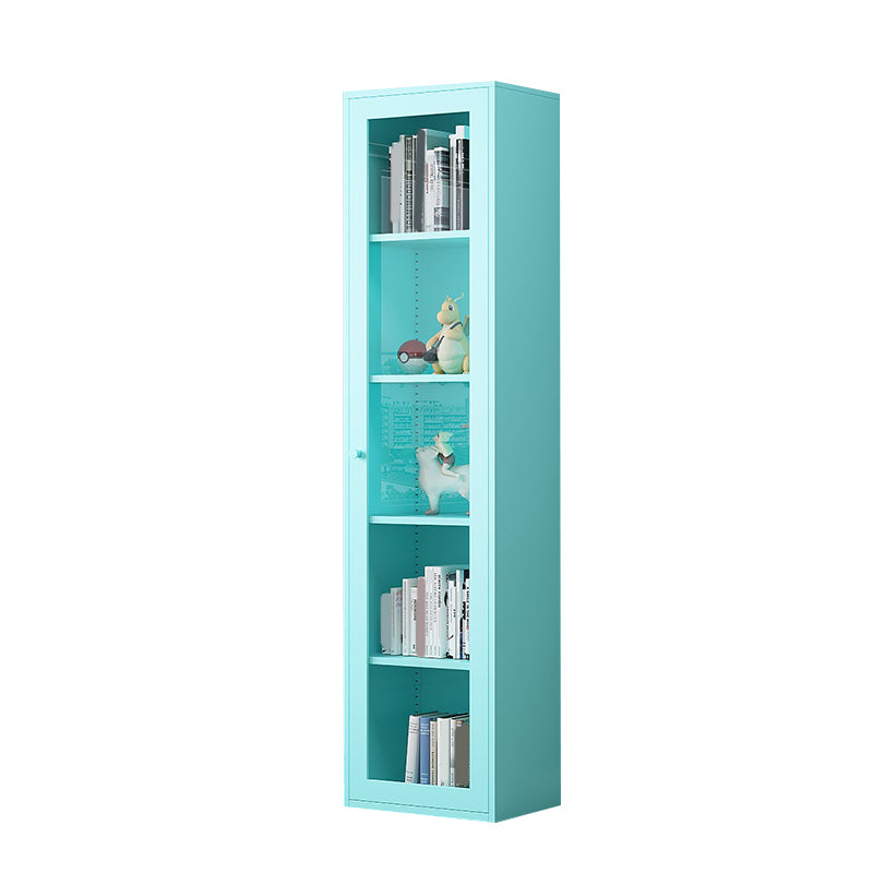 Modern Closed Back Vertical Bookshelf Metal Bookcase for Office
