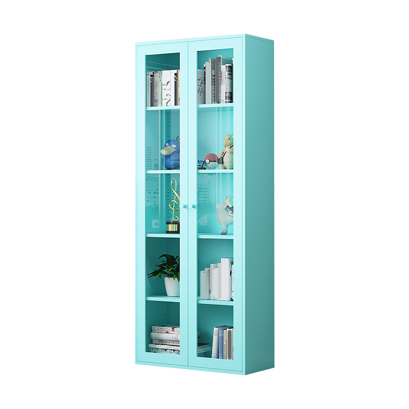 Modern Closed Back Vertical Bookshelf Metal Bookcase for Office