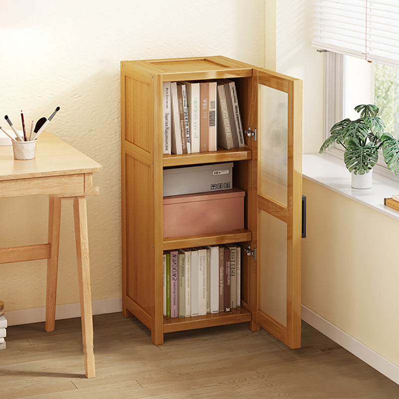 Vertical Engineered Wood Bookshelf Contemporary Closed Back Bookcase