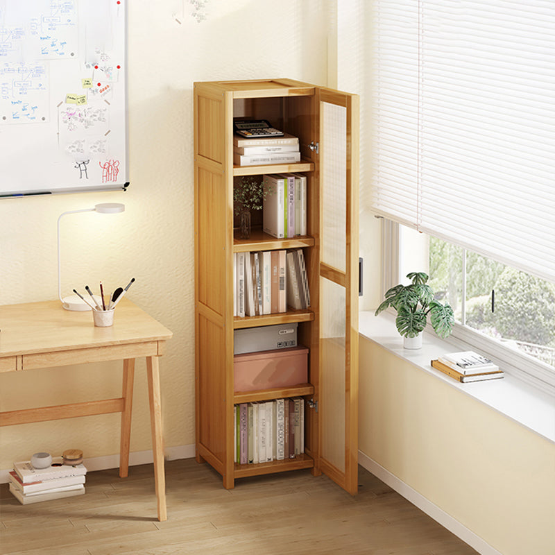 Vertical Engineered Wood Bookshelf Contemporary Closed Back Bookcase