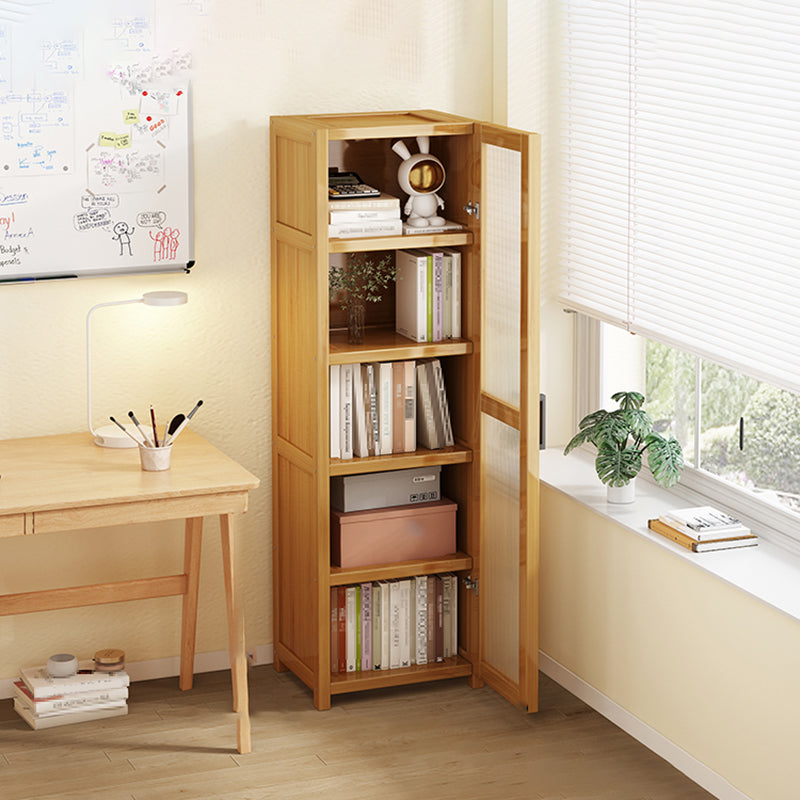 Vertical Engineered Wood Bookshelf Contemporary Closed Back Bookcase