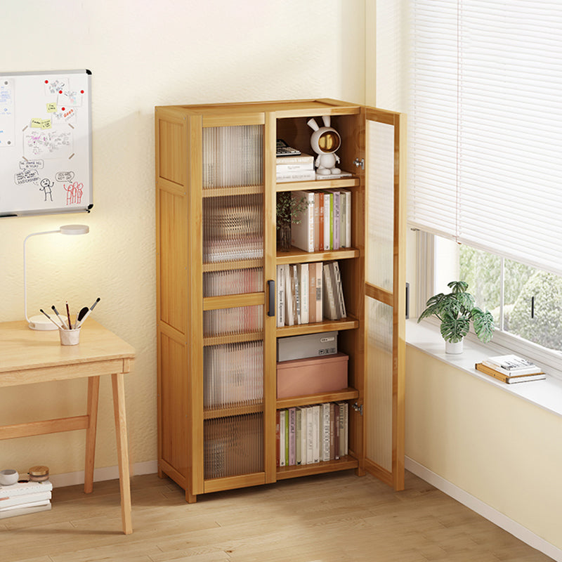Vertical Engineered Wood Bookshelf Contemporary Closed Back Bookcase