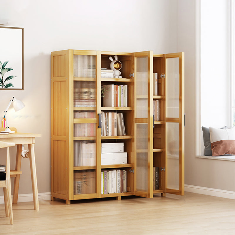 Vertical Engineered Wood Bookshelf Contemporary Closed Back Bookcase