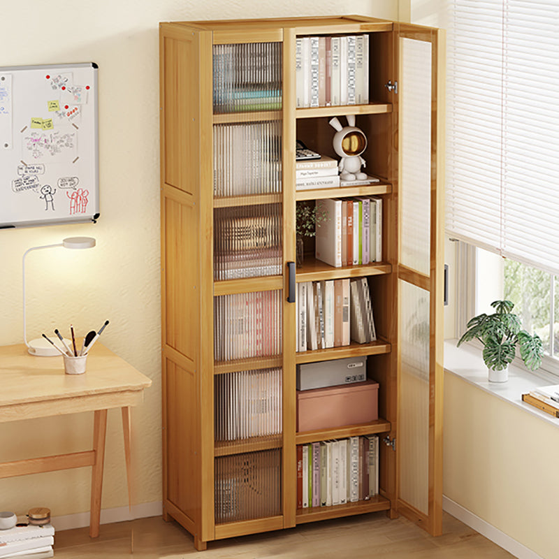 Vertical Engineered Wood Bookshelf Contemporary Closed Back Bookcase
