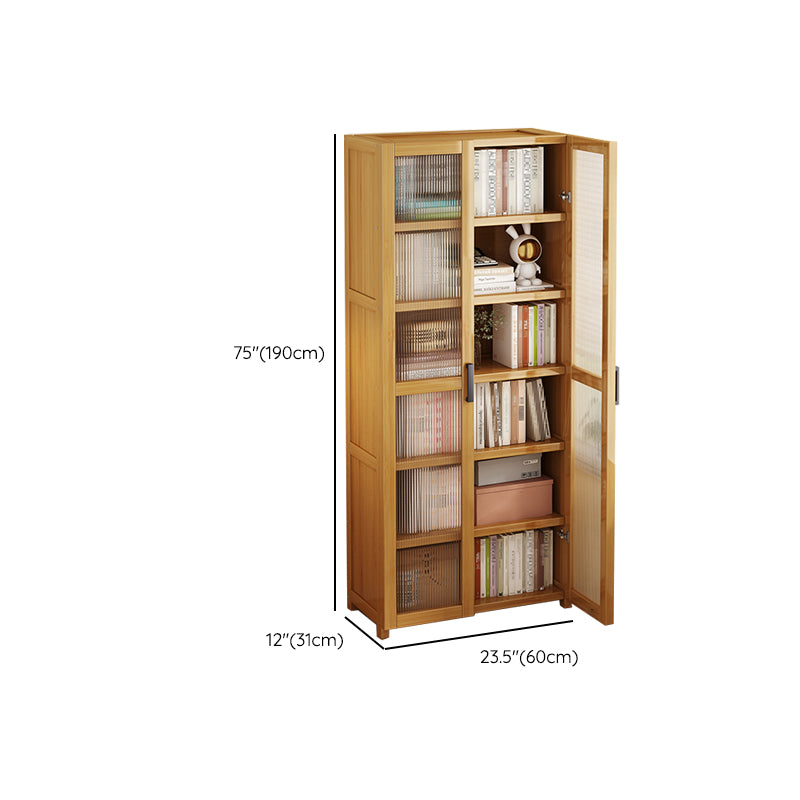 Vertical Engineered Wood Bookshelf Contemporary Closed Back Bookcase
