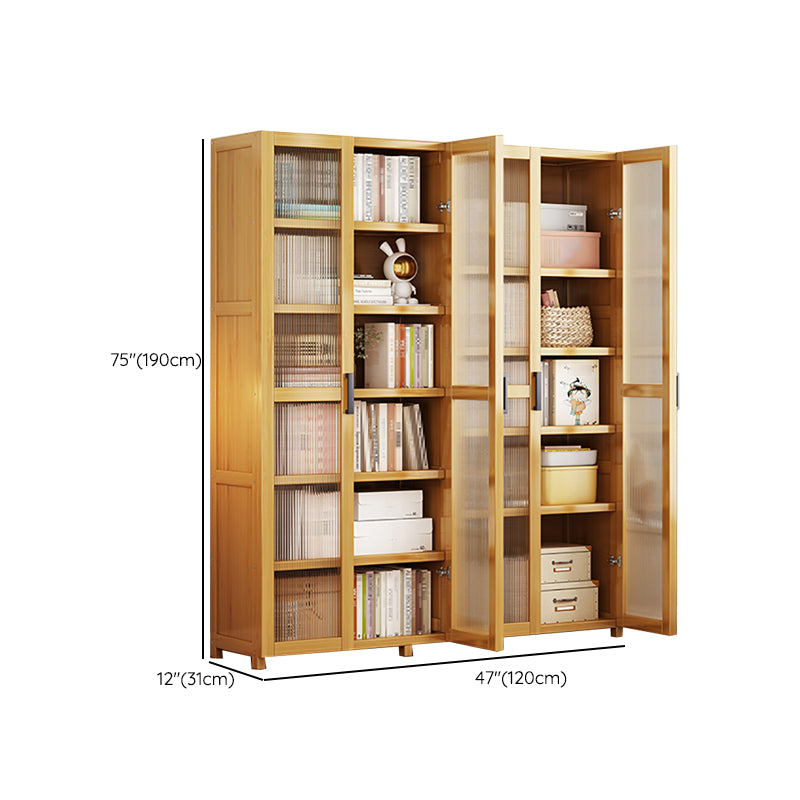 Vertical Engineered Wood Bookshelf Contemporary Closed Back Bookcase