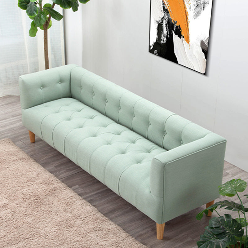 Modern Backrest Bedroom Bench Solid Wood Seating Bench with Upholstered