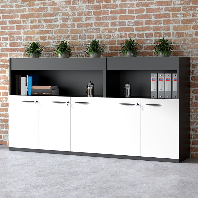 Modern Lateral File Cabinet Wood Filing Cabinet with Locking Storage