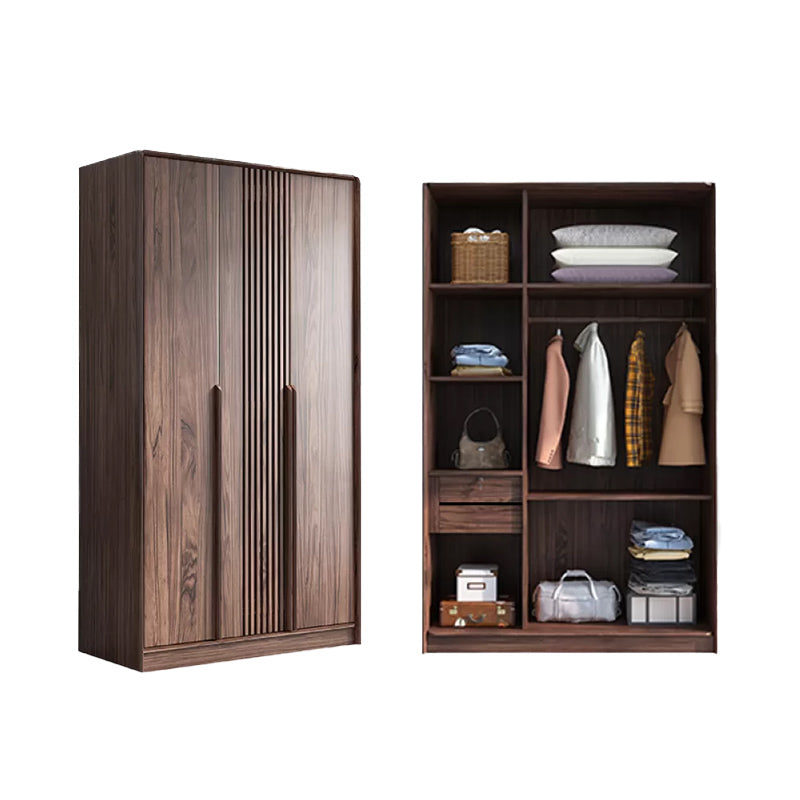 Hinged Modern Wardrobe Armoire Wooden Wardrobe Cabinet with Drawer