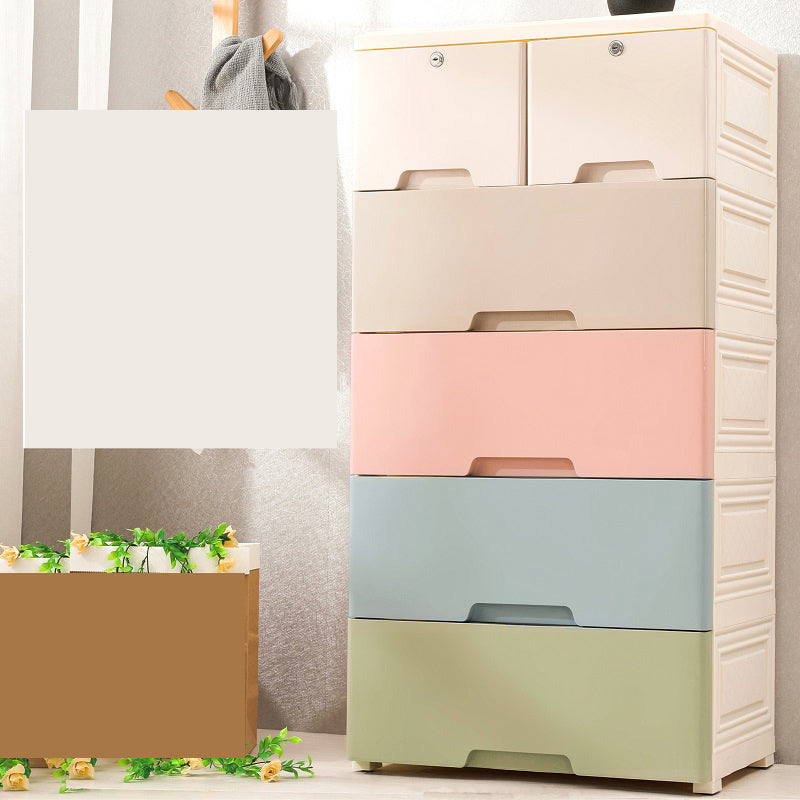 Bedroom Drawers Wardrobe Cabinet Modern Plastic Storage Cabinet