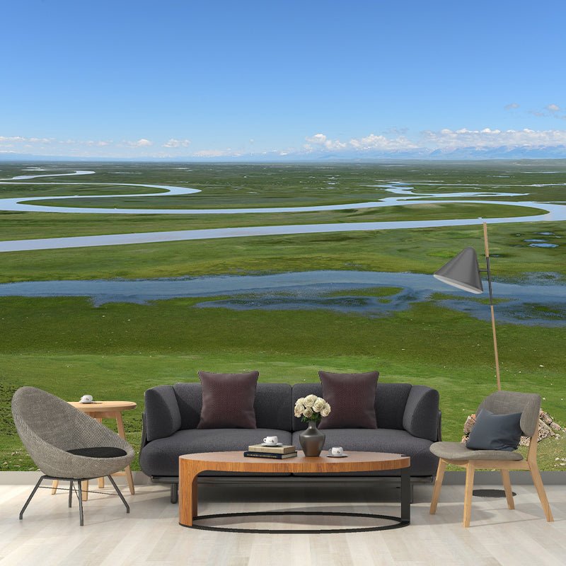 Landscapes Photography Mildew Wall Mural Horizontalt for Living Room