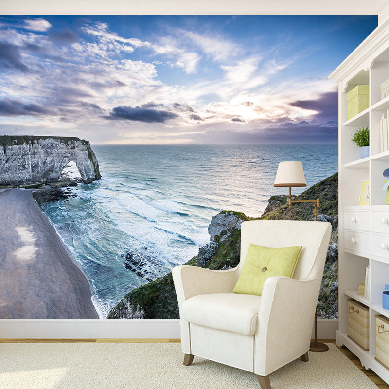 Photography Pattern Mildew Wall Mural Sea Horizontalt for Living Room