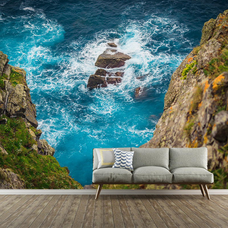 Photography Pattern Mildew Wall Mural Sea Horizontalt for Living Room