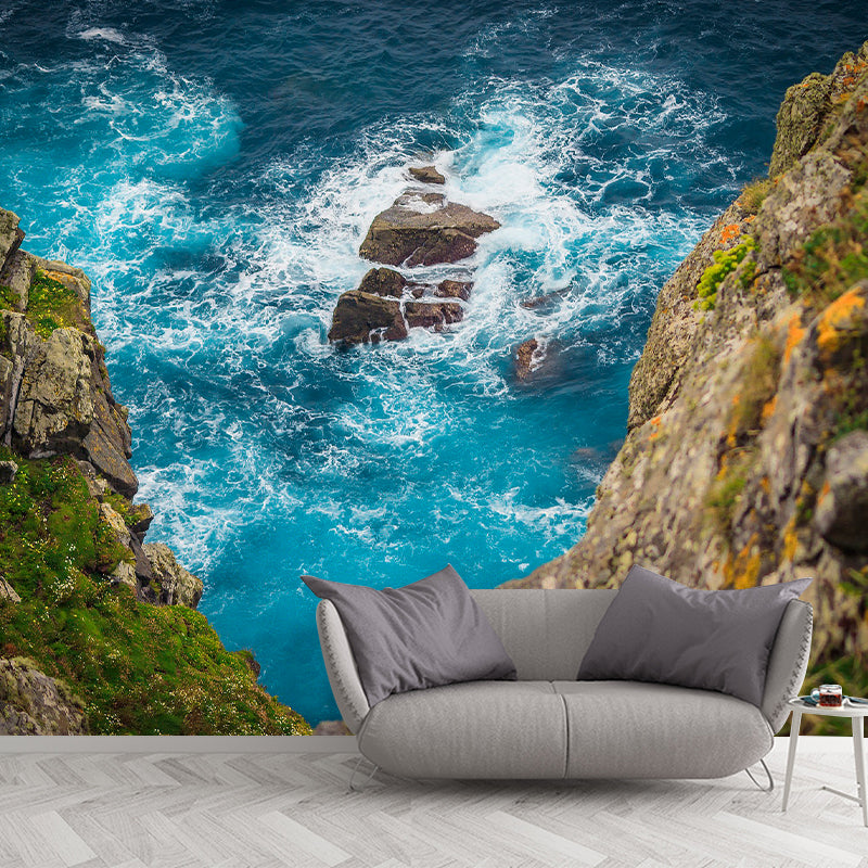 Photography Pattern Mildew Wall Mural Sea Horizontalt for Living Room
