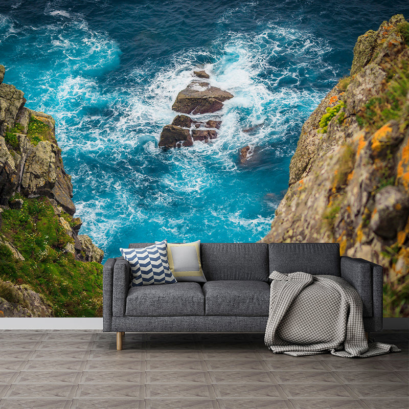 Photography Pattern Mildew Wall Mural Sea Horizontalt for Living Room