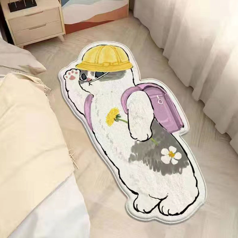 Novelty Contemporary Polyster Animal Printed Living Room Non-Slip Backing Area Rug