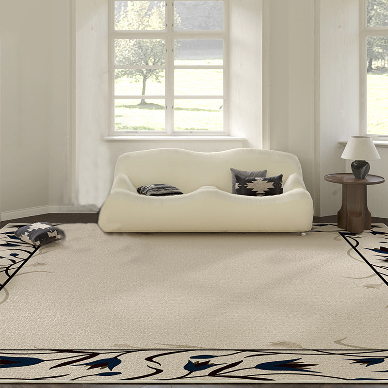Geometric Pattern Rug Polyester Indoor Rug Non-Slip Carpet for Living Room and Bedroom