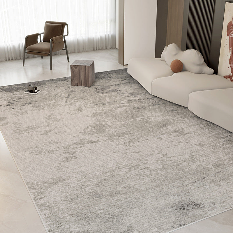 Simple Abstract Pattern Rug Polyester Indoor Rug Non-slip Carpet for Living Room and Bedroom
