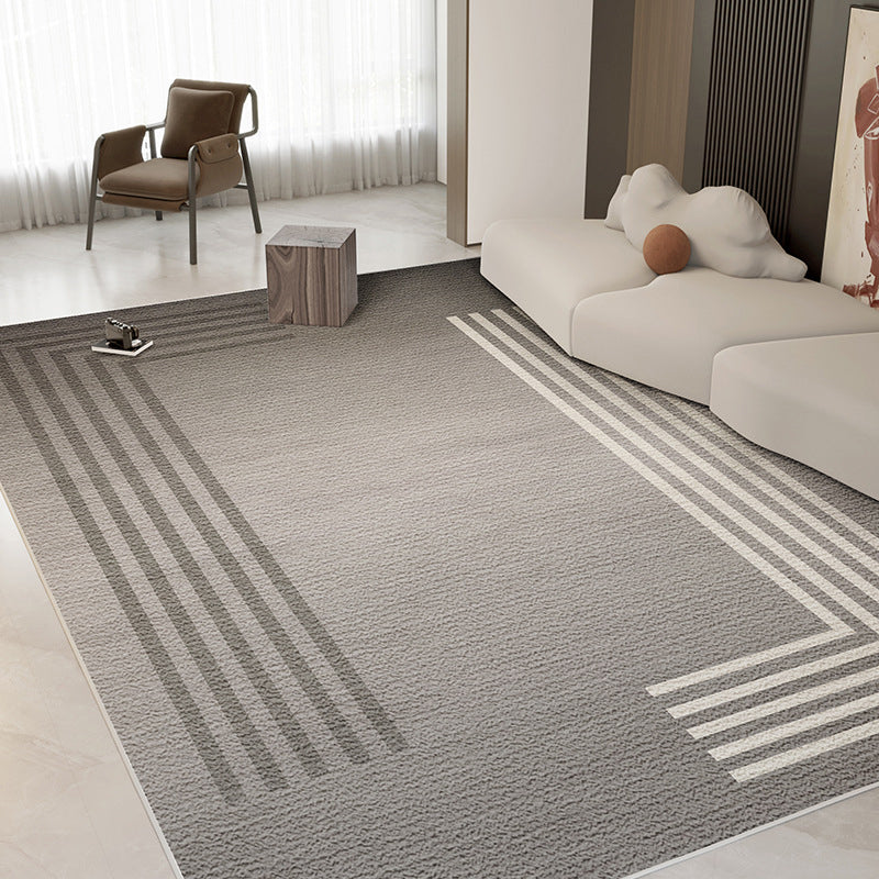 Simple Abstract Pattern Rug Polyester Indoor Rug Non-slip Carpet for Living Room and Bedroom