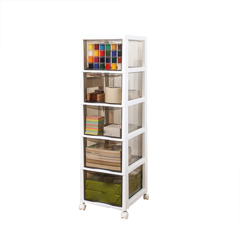 Vertical Transparent Filing Cabinet Modern Plastic Drawers File Cabinet