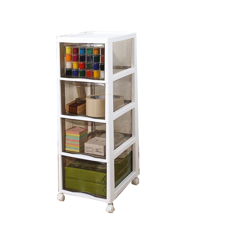 Vertical Transparent Filing Cabinet Modern Plastic Drawers File Cabinet