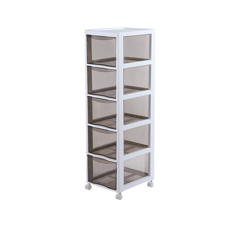 Vertical Transparent Filing Cabinet Modern Plastic Drawers File Cabinet