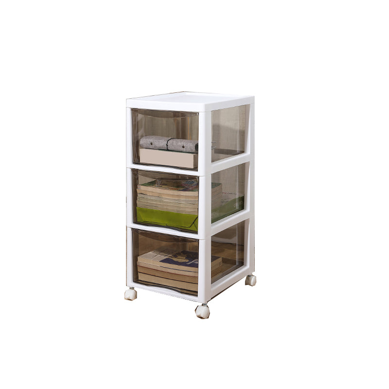 Vertical Transparent Filing Cabinet Modern Plastic Drawers File Cabinet