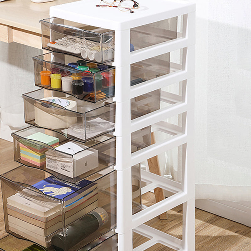 Vertical Transparent Filing Cabinet Modern Plastic Drawers File Cabinet