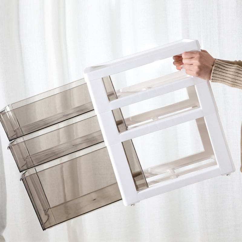 Vertical Transparent Filing Cabinet Modern Plastic Drawers File Cabinet