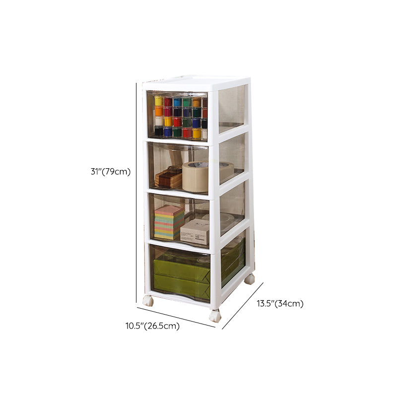 Vertical Transparent Filing Cabinet Modern Plastic Drawers File Cabinet