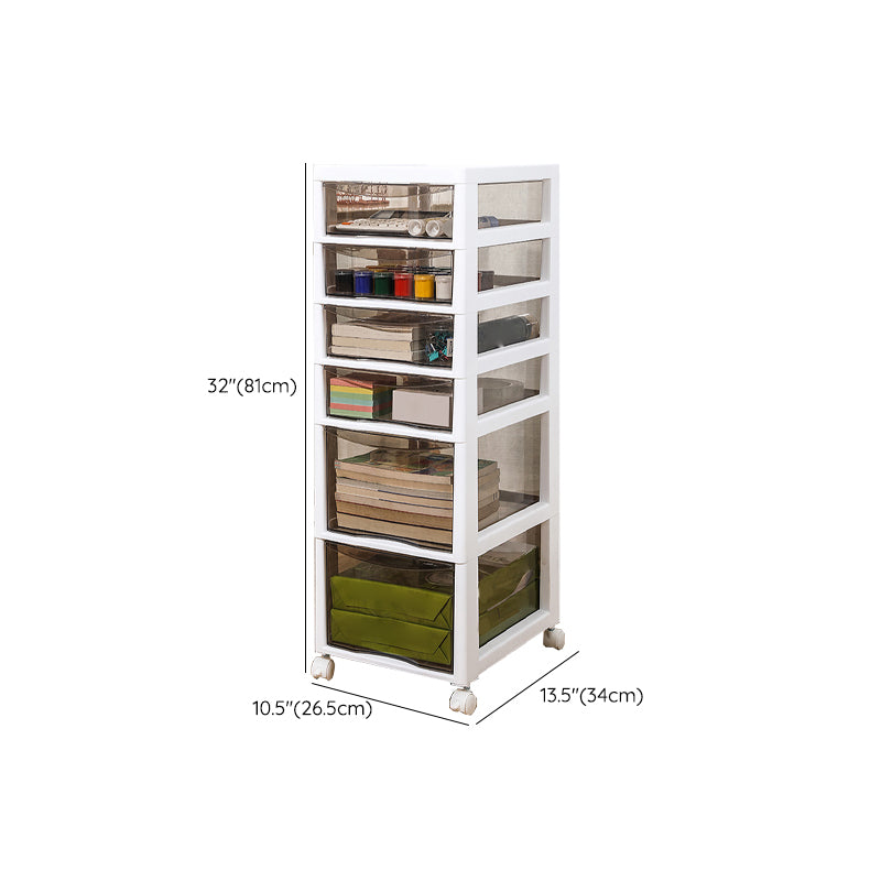 Vertical Transparent Filing Cabinet Modern Plastic Drawers File Cabinet