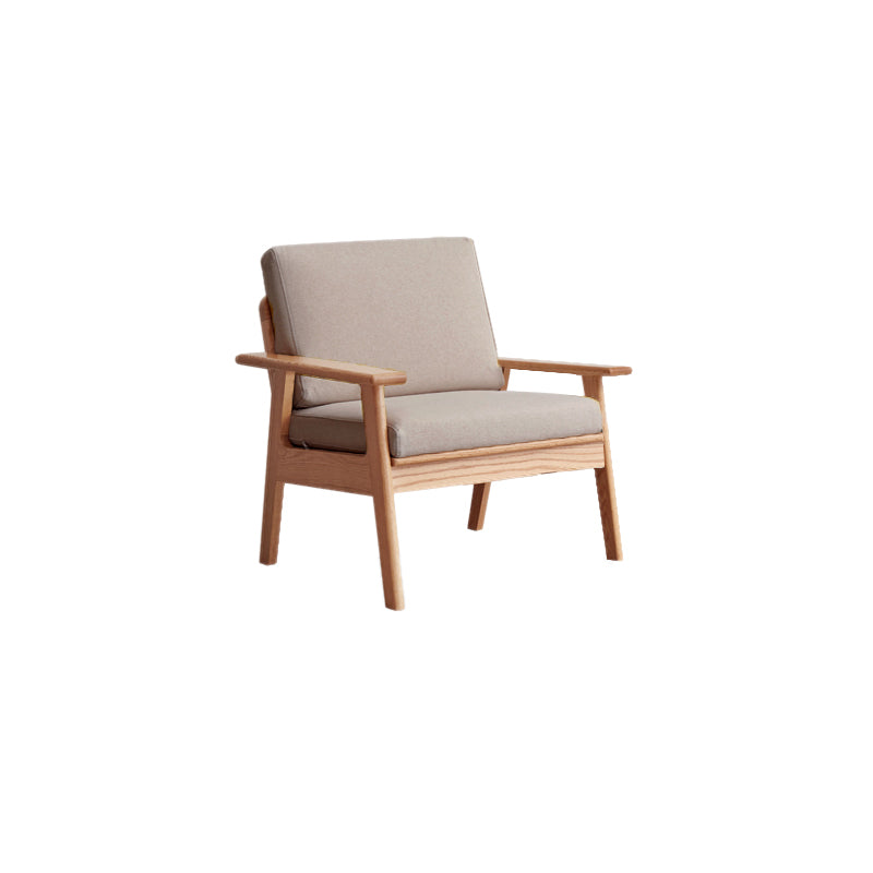 Solid Wood Solid Color Foam No Extra Resistance Sofa for Living Room