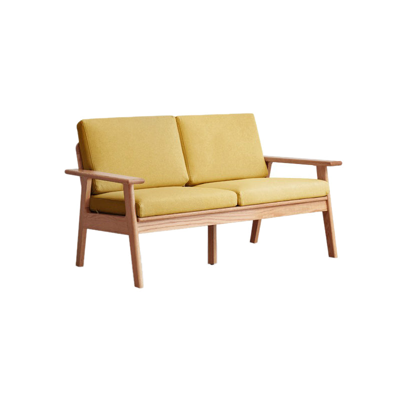 Solid Wood Solid Color Foam No Extra Resistance Sofa for Living Room