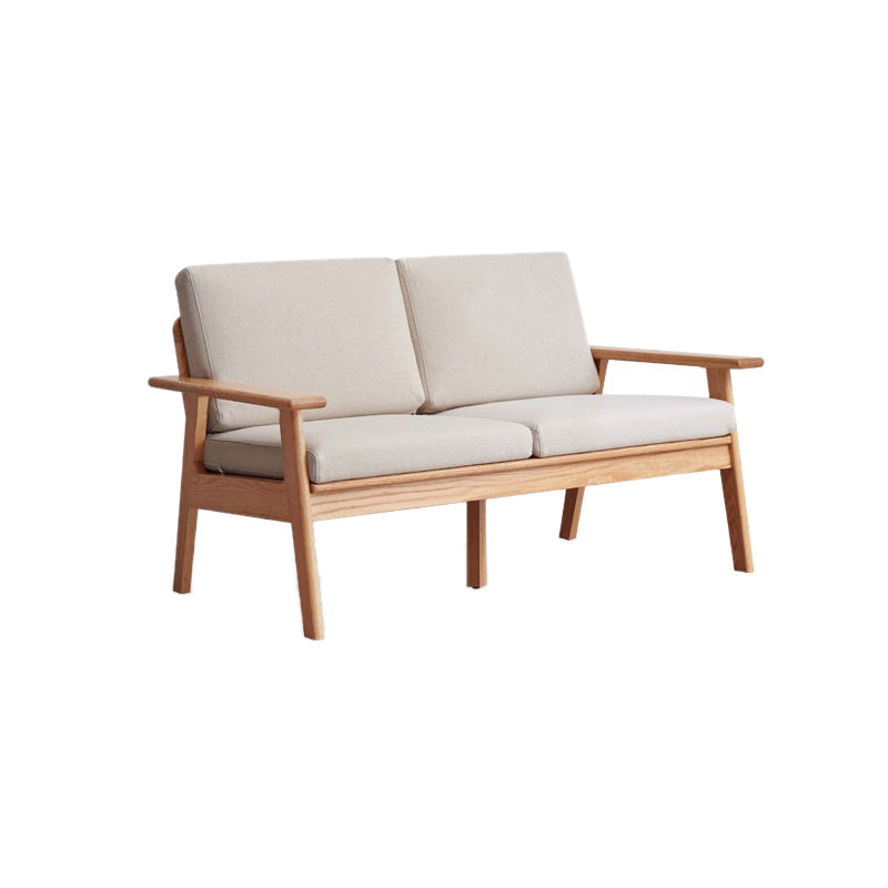 Solid Wood Solid Color Foam No Extra Resistance Sofa for Living Room