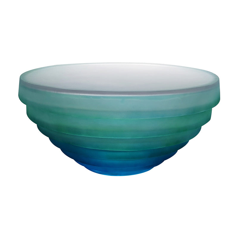 Resin Coffee or End Table Contemporary Round Top with Solid Base