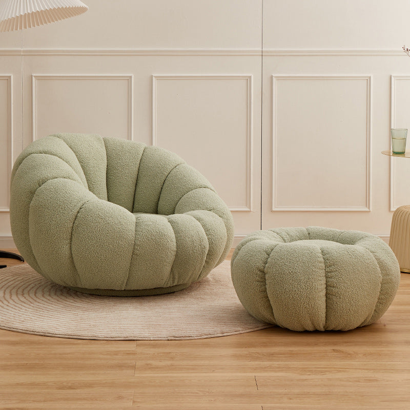 Contemporary Papasan Chair with Sewn Pillow Back and Solid Wood Frame