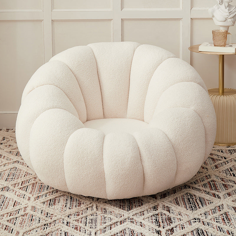 Contemporary Papasan Chair with Sewn Pillow Back and Solid Wood Frame