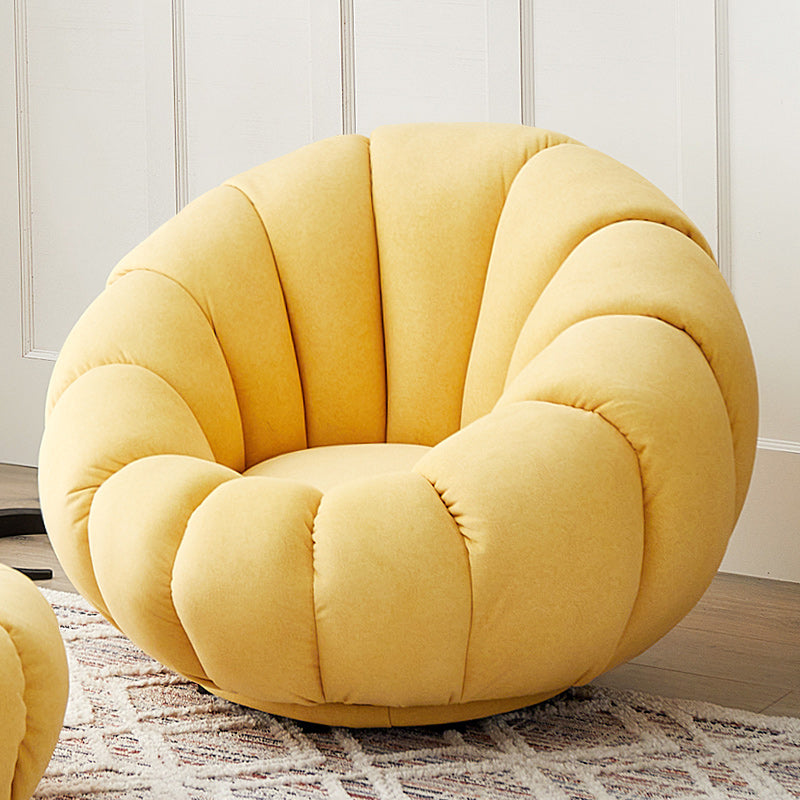 Contemporary Papasan Chair with Sewn Pillow Back and Solid Wood Frame