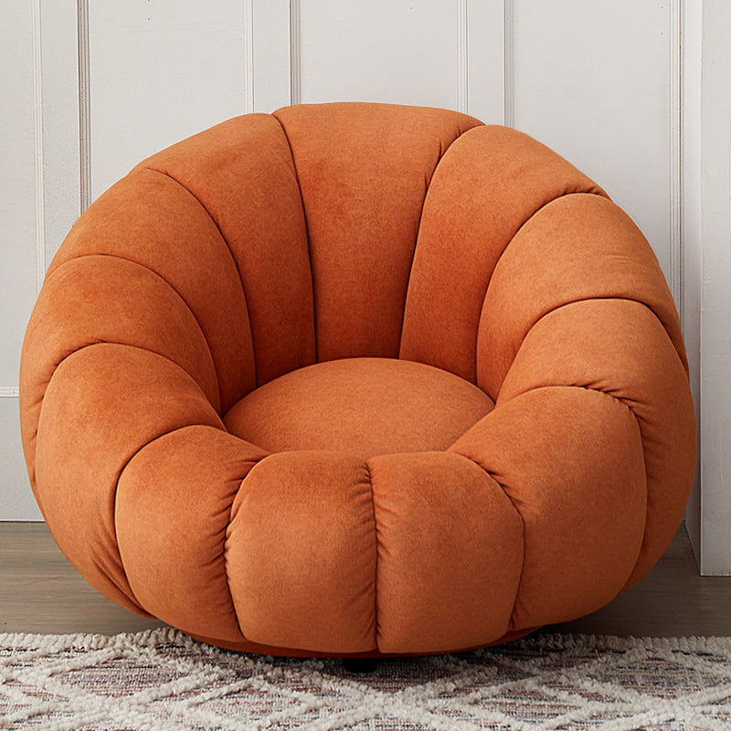 Contemporary Papasan Chair with Sewn Pillow Back and Solid Wood Frame