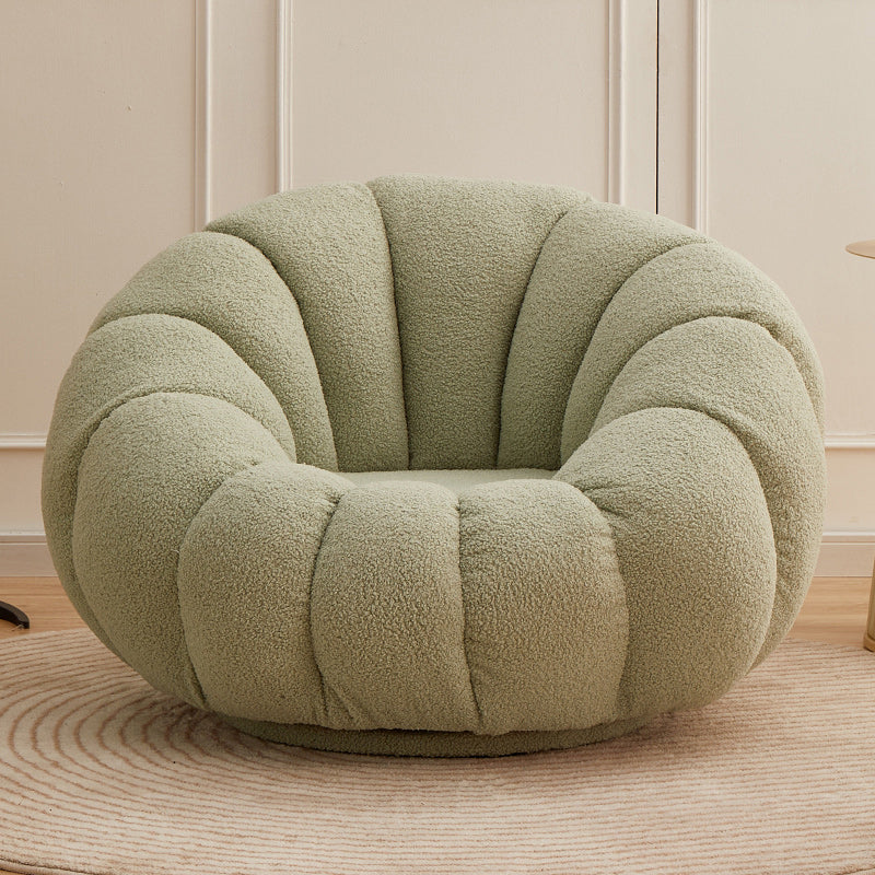 Contemporary Papasan Chair with Sewn Pillow Back and Solid Wood Frame