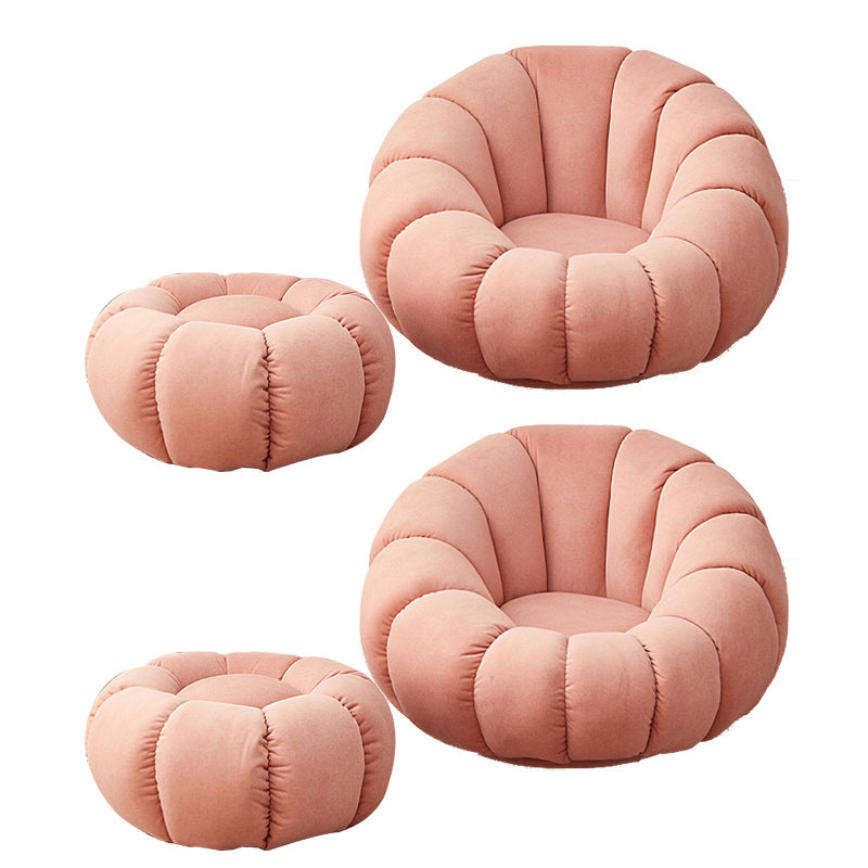 Contemporary Papasan Chair with Sewn Pillow Back and Solid Wood Frame