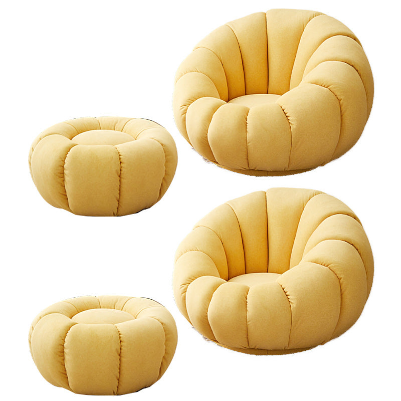 Contemporary Papasan Chair with Sewn Pillow Back and Solid Wood Frame