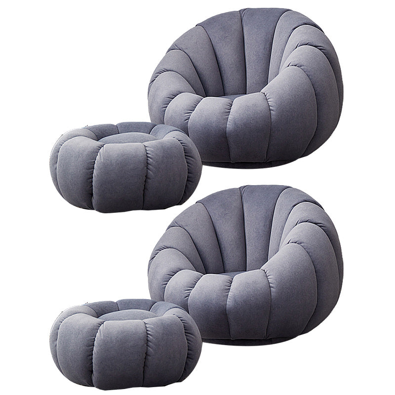 Contemporary Papasan Chair with Sewn Pillow Back and Solid Wood Frame