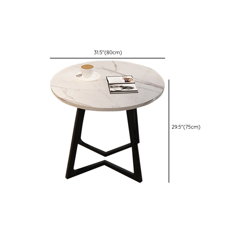 5 Piece Round Shape Contemporary Dining Room Chair and Table Set