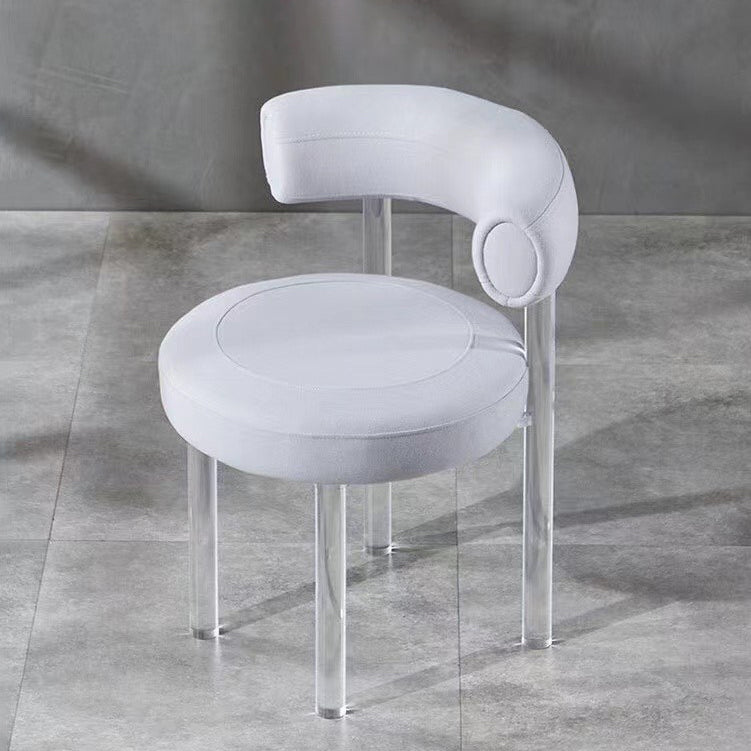 Contemporary Upholstered and Acrylic Dining Side Chair for Kitchen