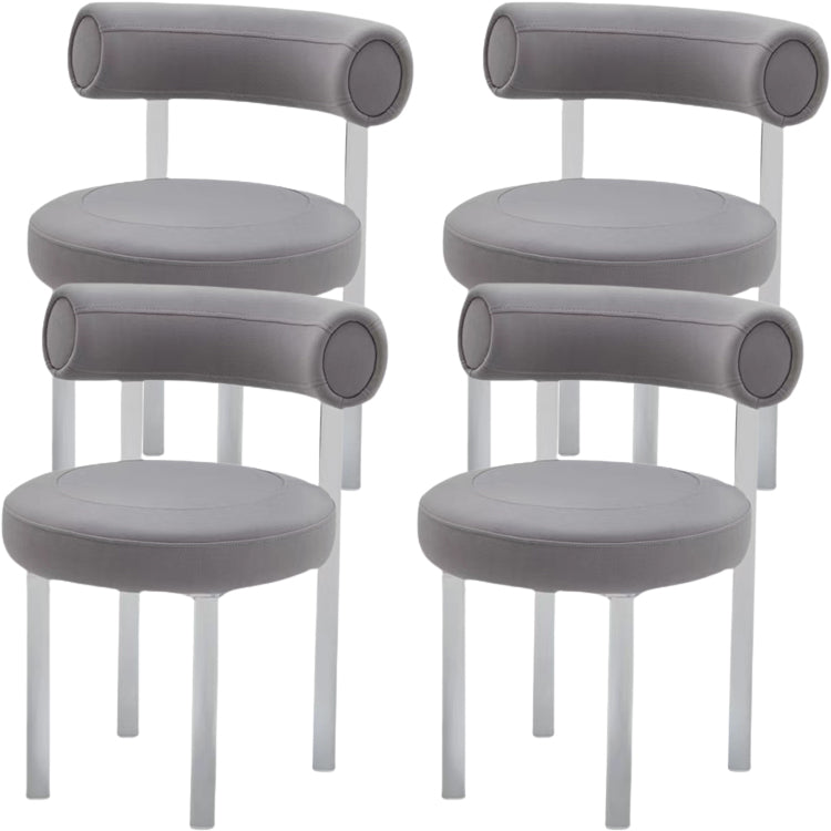 Contemporary Upholstered and Acrylic Dining Side Chair for Kitchen